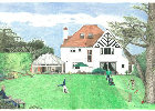 Coloured Pencil Drawing House